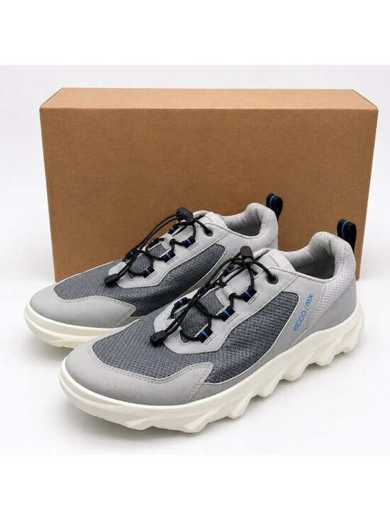ECCO MX Low Breathru Mens 7-7.5 EU 41 Concrete Gray Mesh Outdoor Walking Sneaker